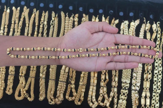 Brass Direct Gold Designer Rudraksh Mala