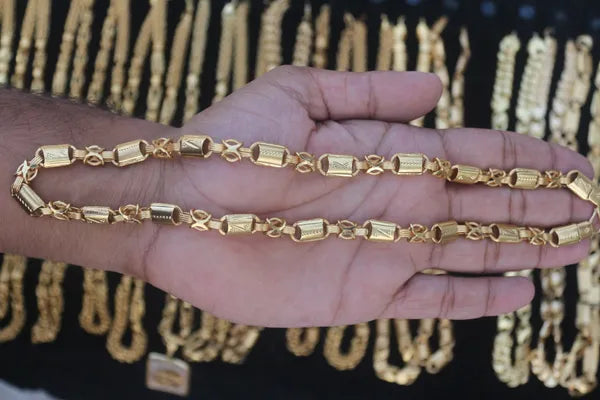 Fashion Frill Kohli with X High Gold Neck Waterproof Chain For Boys & Mens