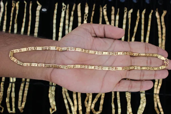 Ingenious Design IGP Brass Gold Plated Nawabi Chain For Stylish Men