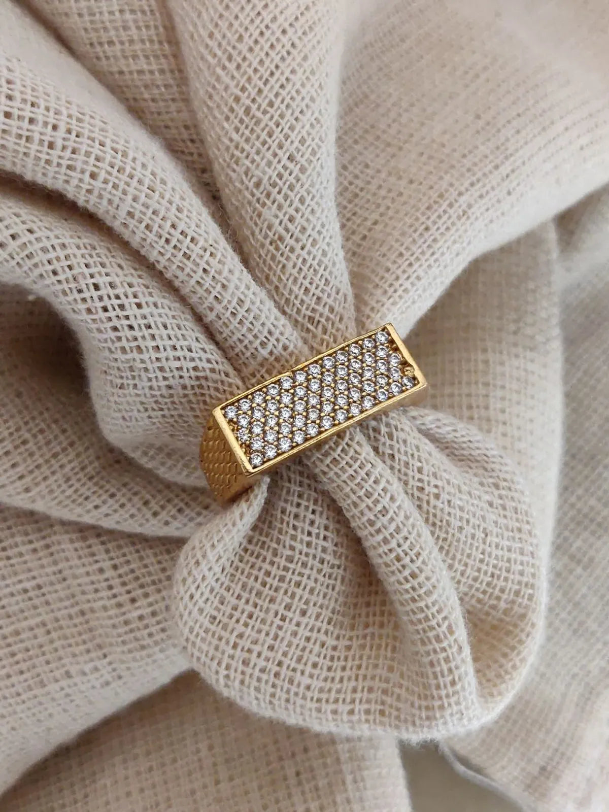 A Very Rectangular premium lines Diamond Ring for Men & Boys