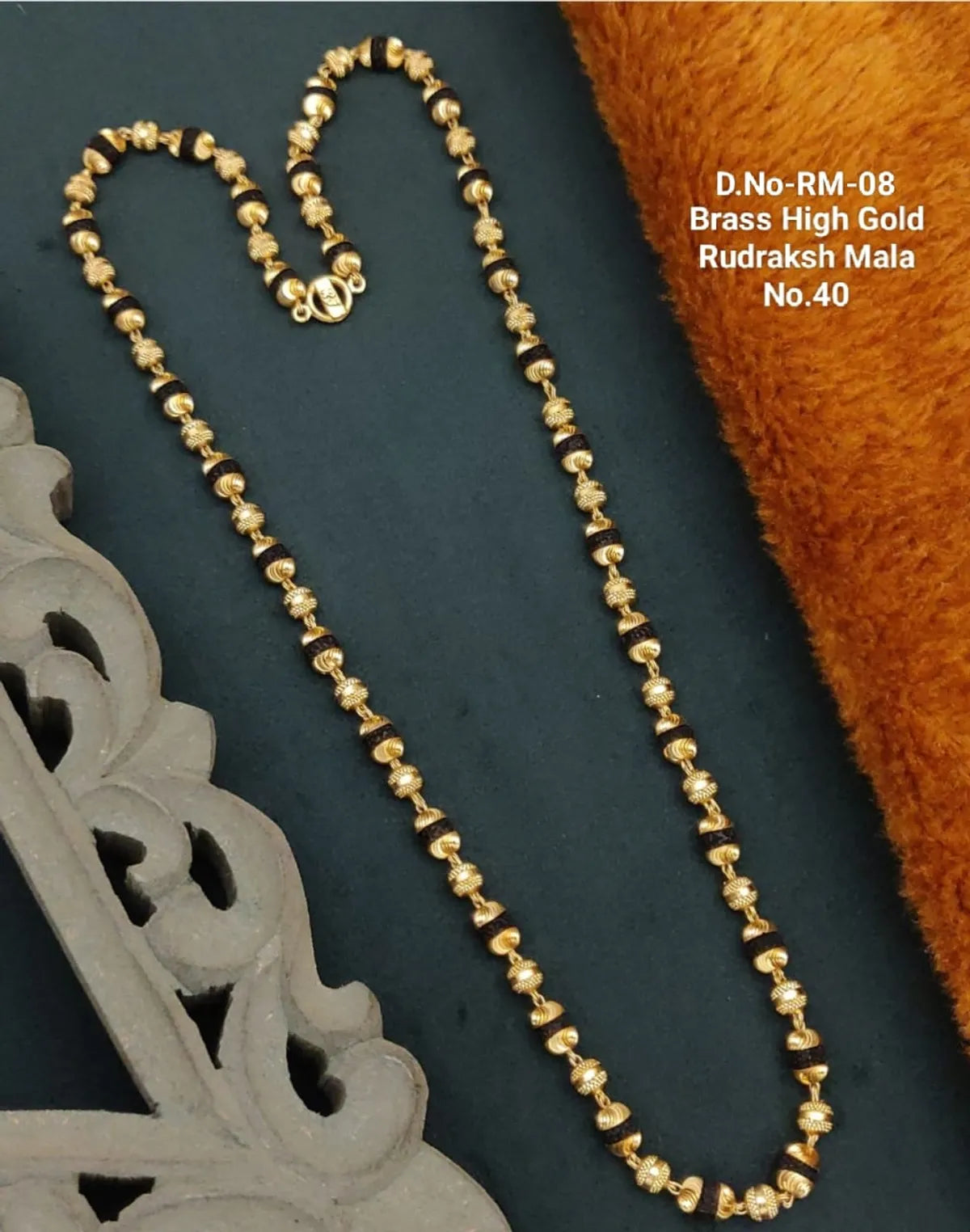 Brass High Gold Rudraksh Mala