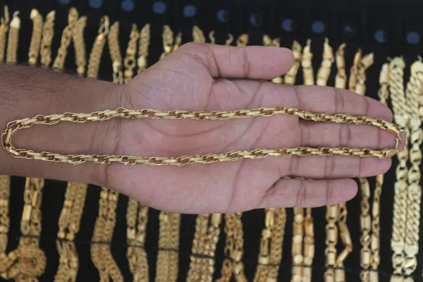 Micro Gold Plated Simple Stylish link High-Quality Chain for Men & Boys