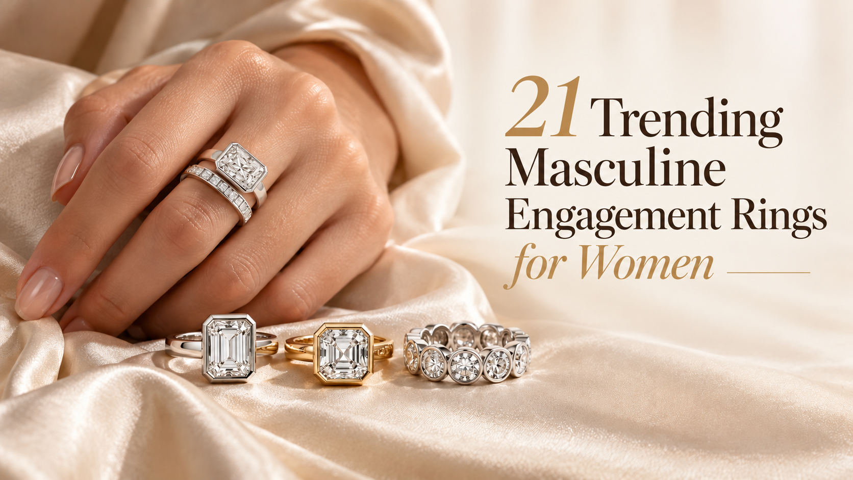 21 Trending Masculine Engagement Rings for Women