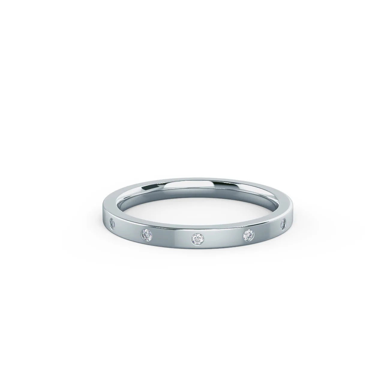 PETITE FLAT FLUSH SET ETERNITY BAND
