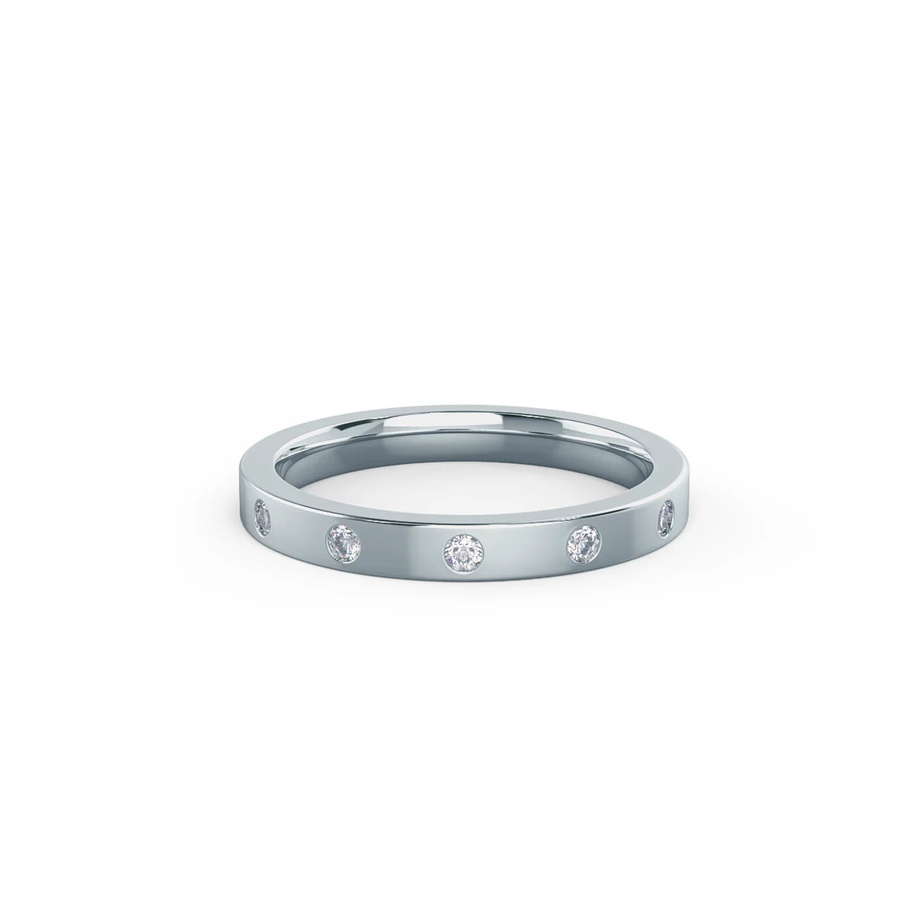 FLAT FLUSH SET ETERNITY BAND