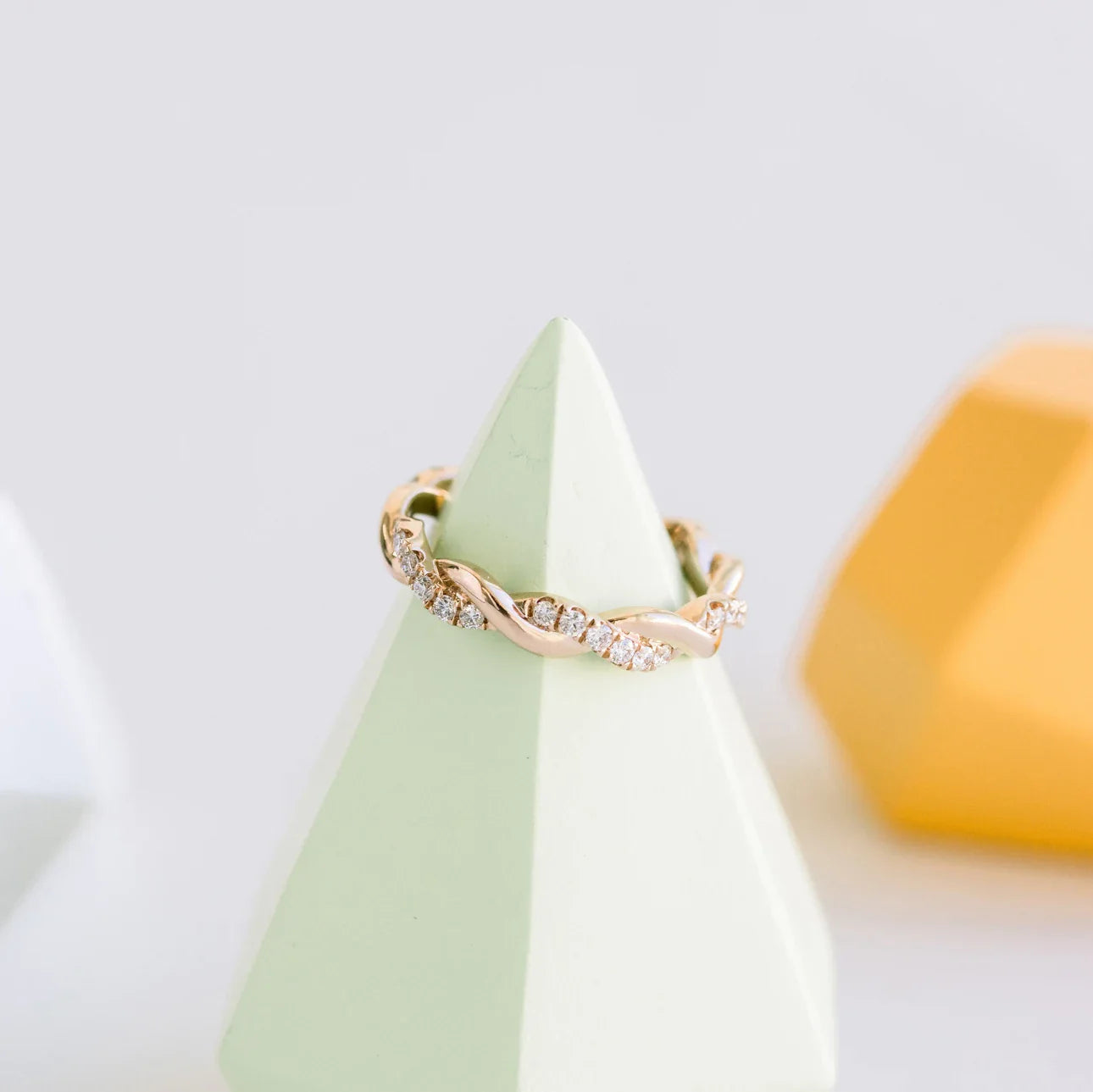 Round Lab Grown Diamond Infinity Twisting Light Eternity Band, EF Color , VS Clarity