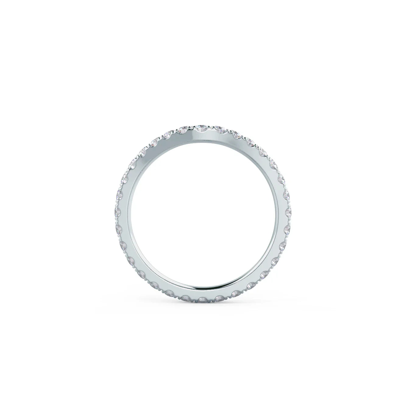Round Pave Contoured Eternity Band, EF Color, VS Clarity - IGI CErtificate
