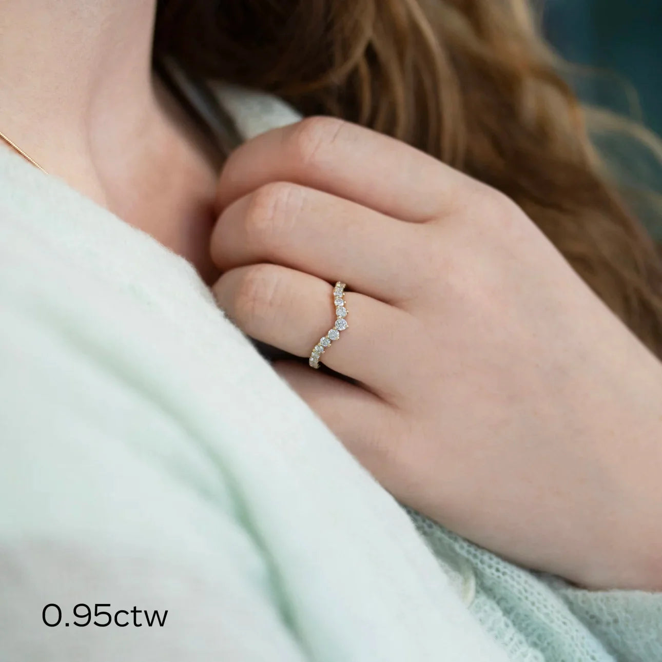 Round Lab Grown Diamond Nesting Eternity Band, EF Color, VS Clrity - IGI Certified