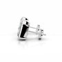White :: emerald cut lab grown diamond earrings close up sparkle premium jewelry