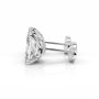 White :: round cut diamond stud earrings lab grown premium sparkle jewelry
