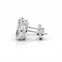 White:: oval halo lab grown diamond stud earrings high quality lab grown diamond jewelry fine jewelry gift for special occasions