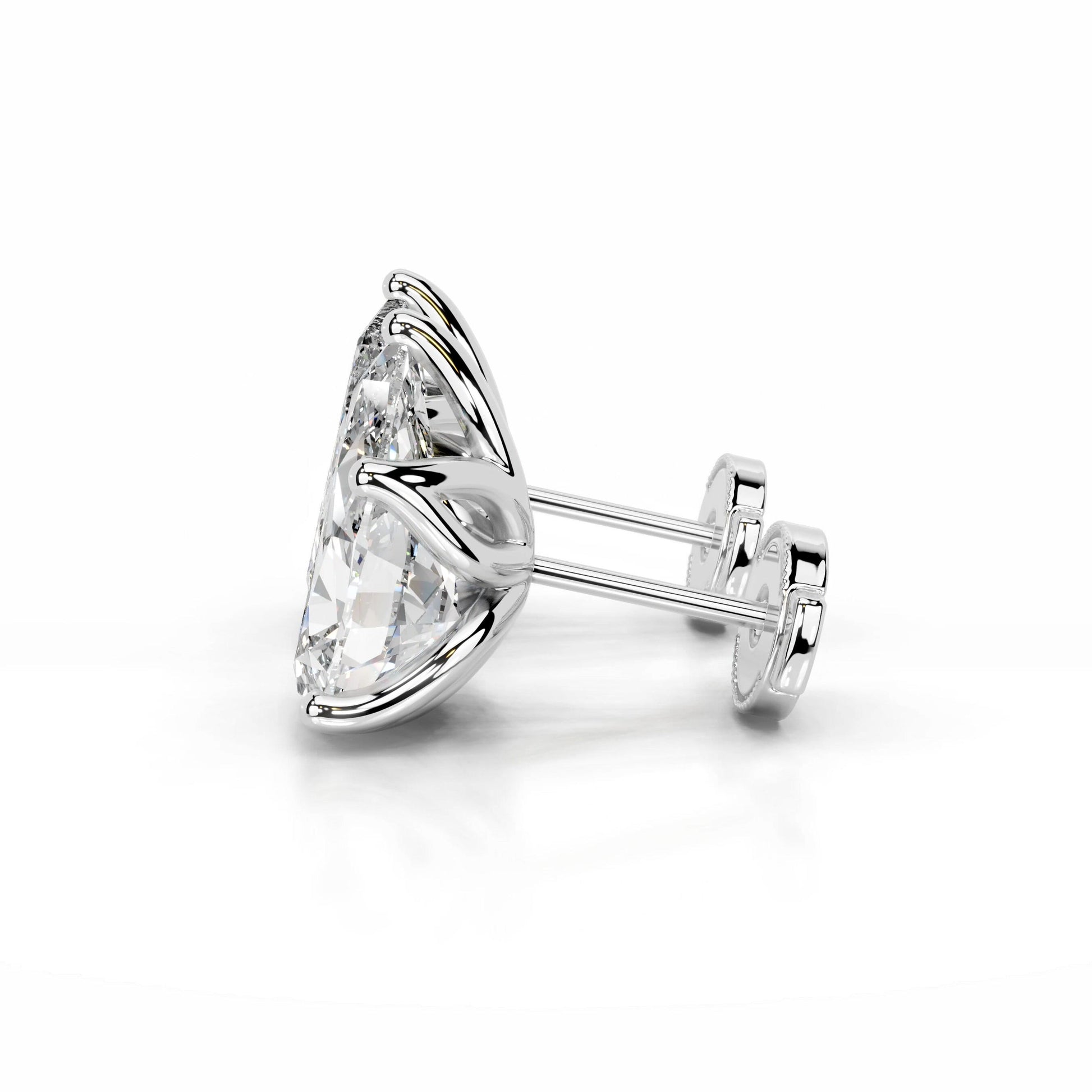 White :: timeless round diamond studs lab grown classic fine jewelry