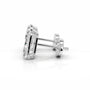 White:: radiant cut halo lab grown diamond stud earrings designer diamond earrings for women elegant halo design luxury earrings