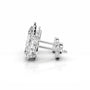 White:: pear shape halo lab grown diamond stud earrings IGI certified fine jewelry for women designer diamond earrings for women