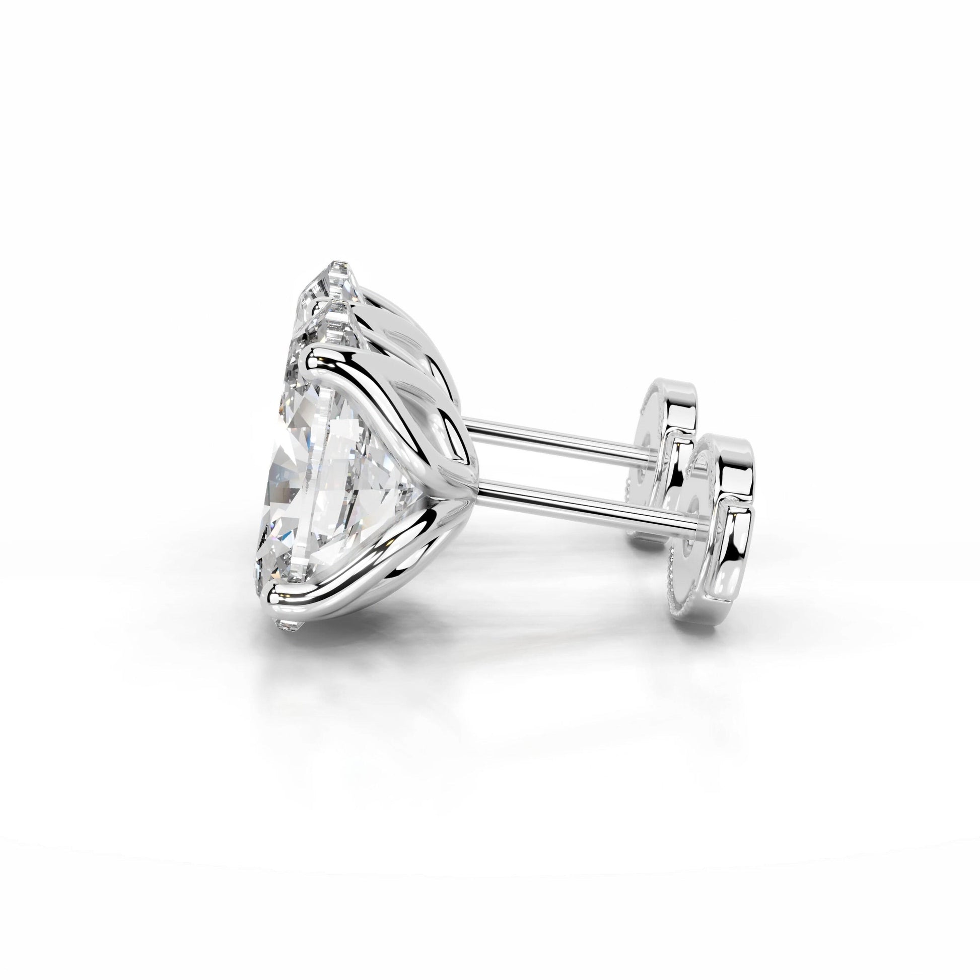 White :: timeless round diamond studs lab grown classic fine jewelry