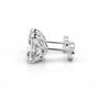 White :: round diamond earrings lab grown eco friendly fine jewelry gift