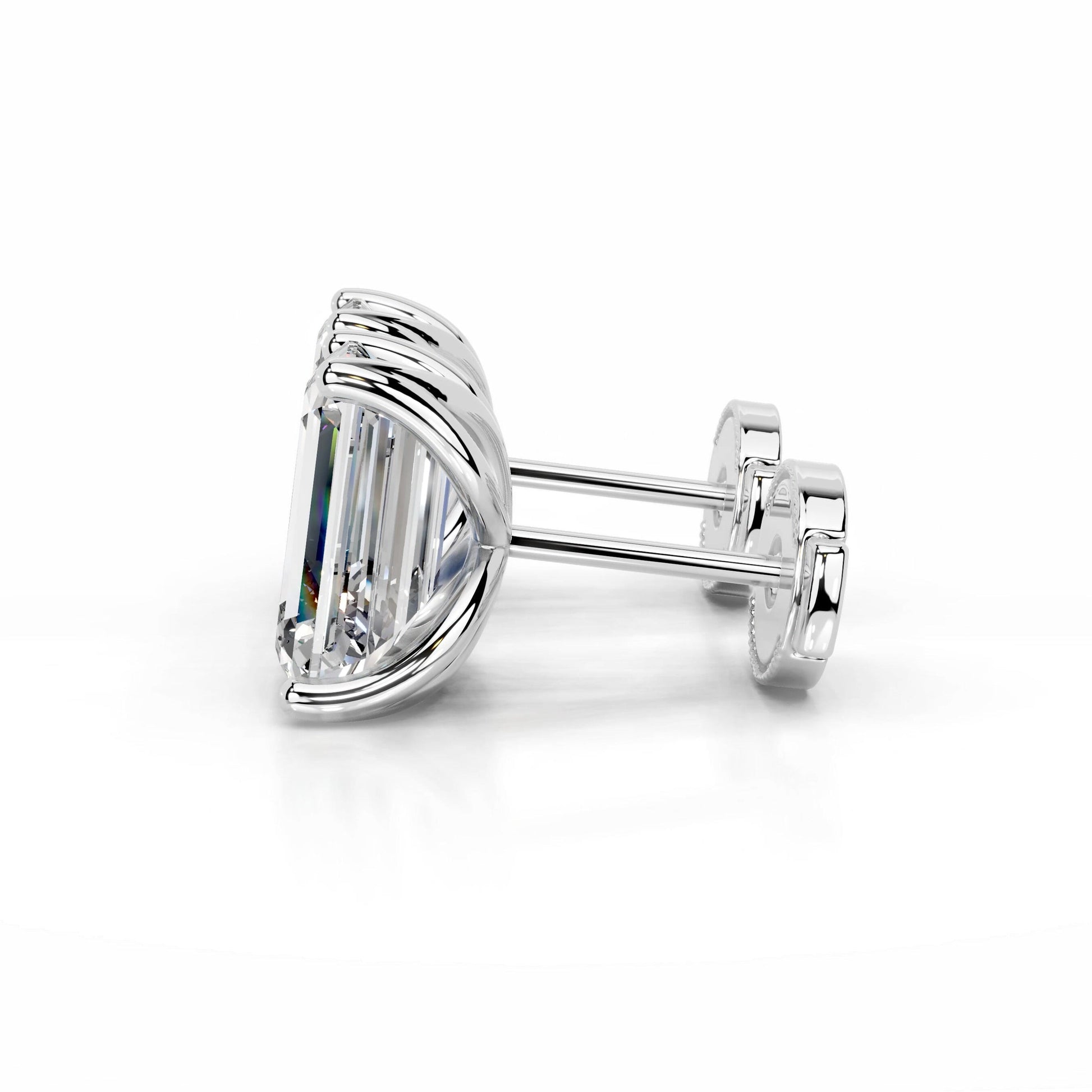 White :: round diamond earrings IGI certified lab grown fine jewelry