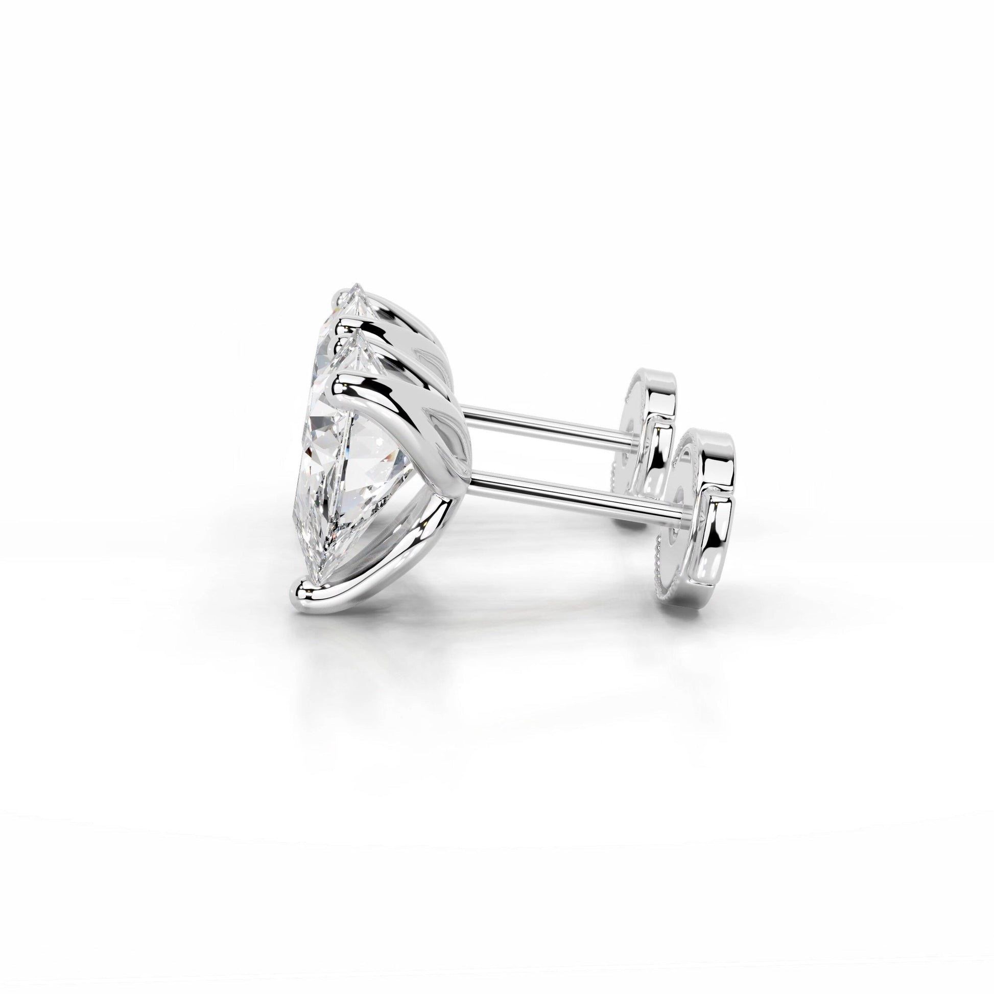 White :: round diamond earrings IGI certified lab grown fine jewelry