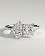 White :: Velserae pear and princess toi et moi lab grown diamond engagement ring IGI certified white gold