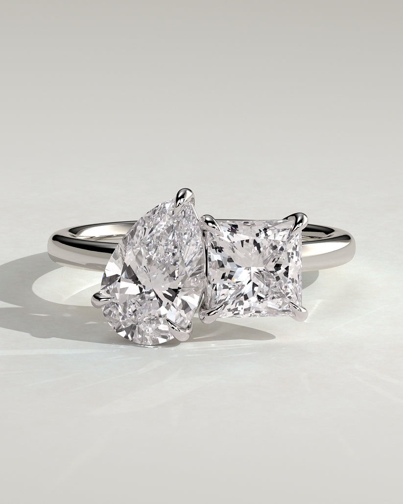 Pear and Princess Toi et Moi Lab Grown Diamond | Unii Jewels