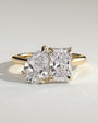 Yellow :: Arviquea 1.5ct pear and 1.8ct radiant toi et moi lab grown diamond engagement ring IGI certified yellow gold