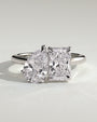 White :: Arviquea 1.5ct pear and 1.8ct radiant toi et moi lab grown diamond engagement ring IGI certified white gold