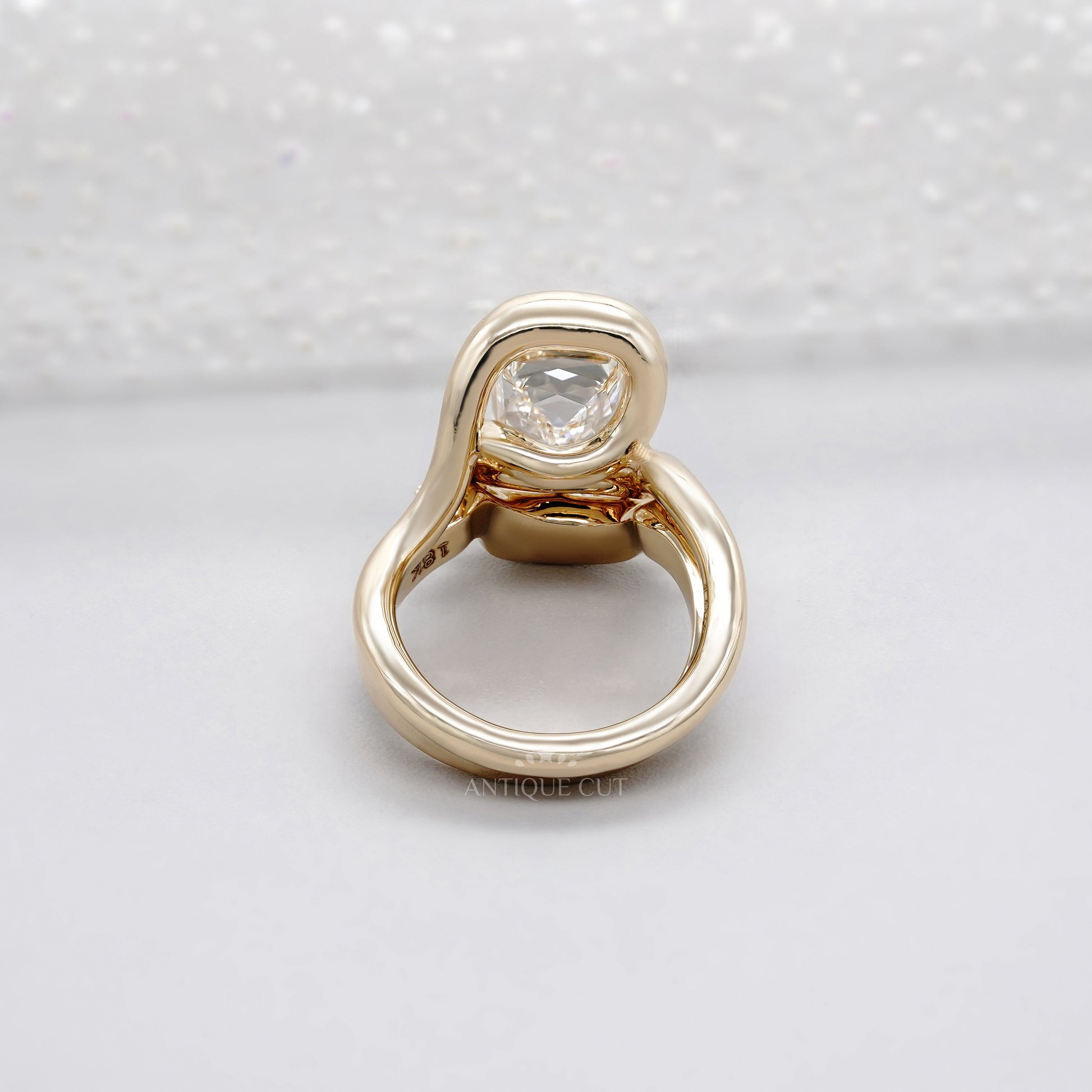 Emerald 6.70tcw Lab Grown Diamond Criss-Cut Engagement Ring | IGI Certified