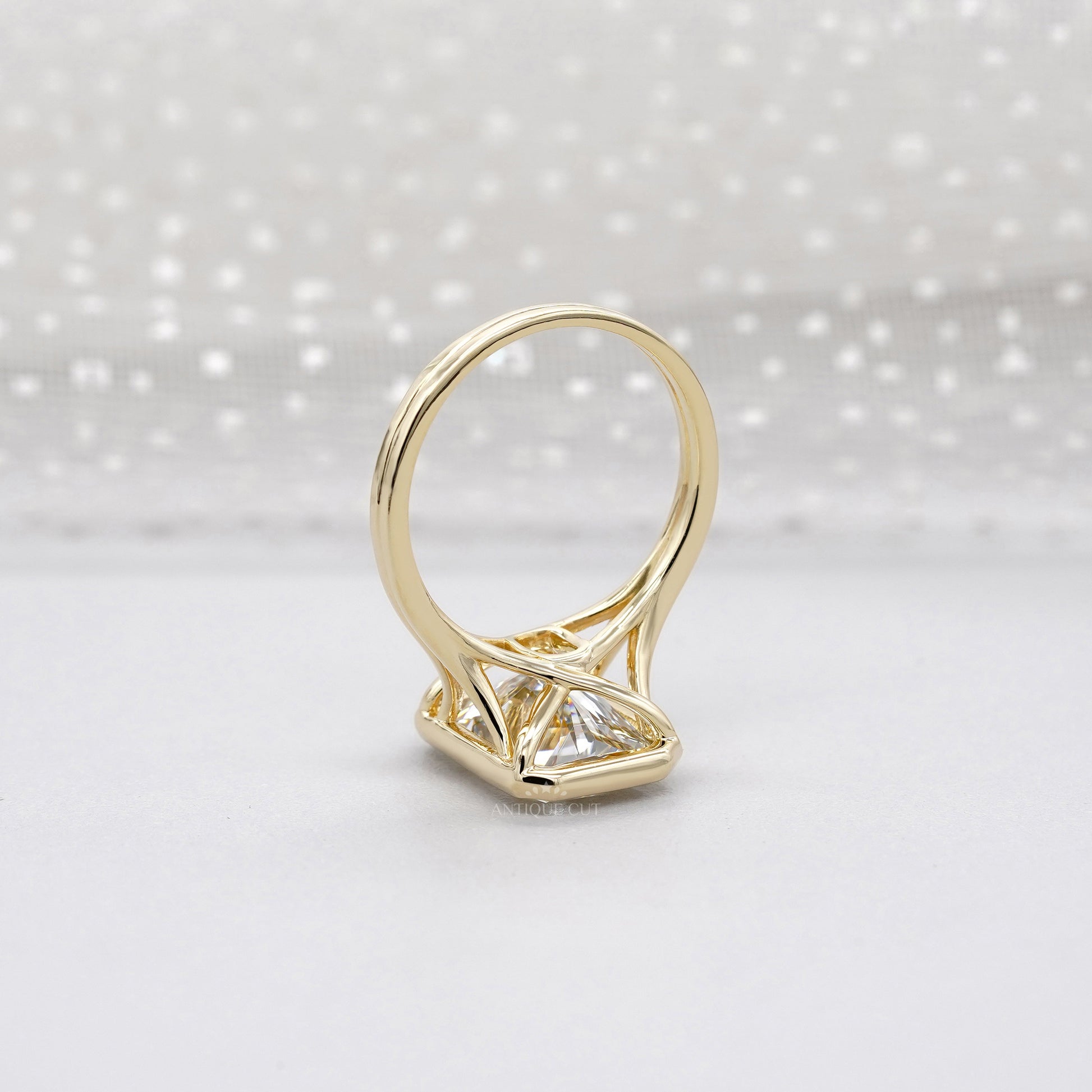 Radiant 5.00ct Lab-Grown Diamond Bezel Set Engagement Ring | IGI Certified