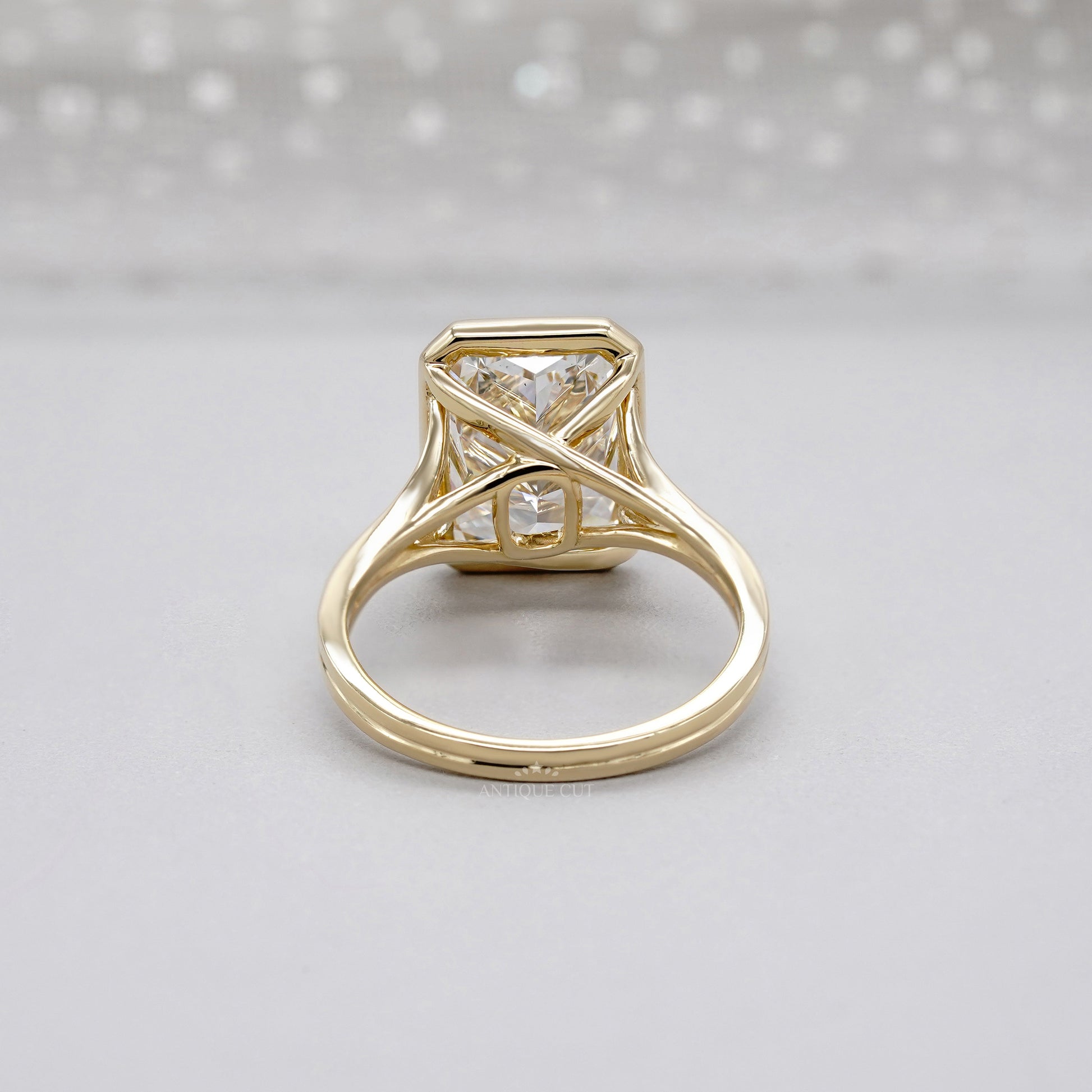 Radiant 5.00ct Lab-Grown Diamond Bezel Set Engagement Ring | IGI Certified