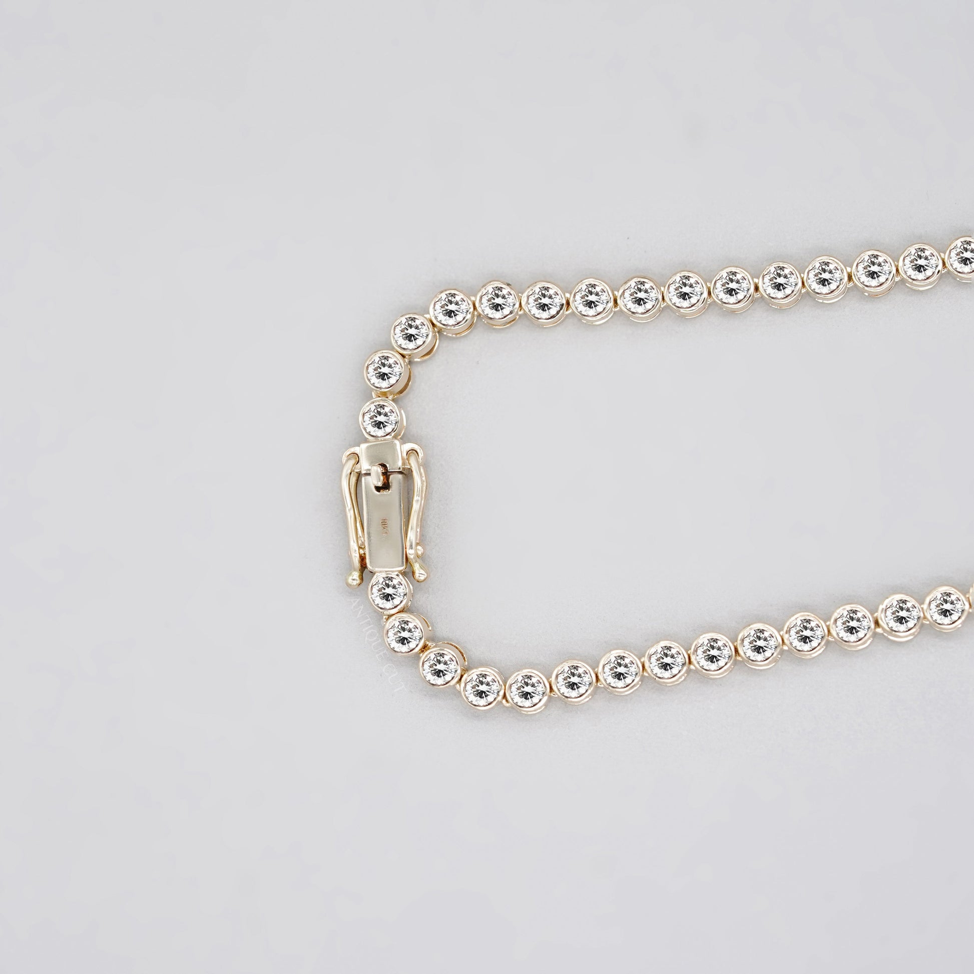 7.50tcw Diamond Tennis Necklace | Bezel Set Round Brilliant Diamonds in 14K Gold | Classic Dainty Tennis Chain | Gift for Her