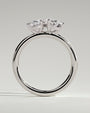 White :: close up 1.5ct pear and oval lab grown diamond toi et moi ring white gold brilliant contrast