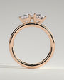 Rose :: close sparkle 1.5ct pear and oval lab diamond toi et moi ring rose gold warm tone