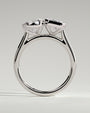 White :: close up 3.3ct pear and emerald lab grown diamond toi et moi ring white gold bold brilliance