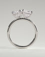White :: close up pear and princess lab grown diamond toi et moi ring white gold contrast sparkle