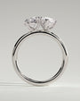 White :: close up 1.8ct pear and marquise lab grown diamond toi et moi ring white gold brilliant contrast