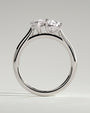 White :: close up 1.8ct pear and marquise lab grown diamond toi et moi ring white gold brilliant contrast