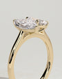 Yellow :: premium 1.8ct pear 1.5ct marquise lab diamond toi et moi ring yellow gold luxury style