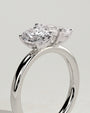 White :: premium 1.5ct pear 1.5ct oval lab grown diamond toi et moi ring white gold elegant band
