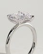 White :: premium 1.8ct pear 1.5ct marquise lab grown diamond toi et moi ring white gold elegant band