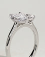White :: premium 1.8ct pear 1.5ct marquise lab grown diamond toi et moi ring white gold elegant band
