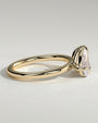 Yellow :: luxury pear emerald lab diamond engagement ring yellow gold sleek look