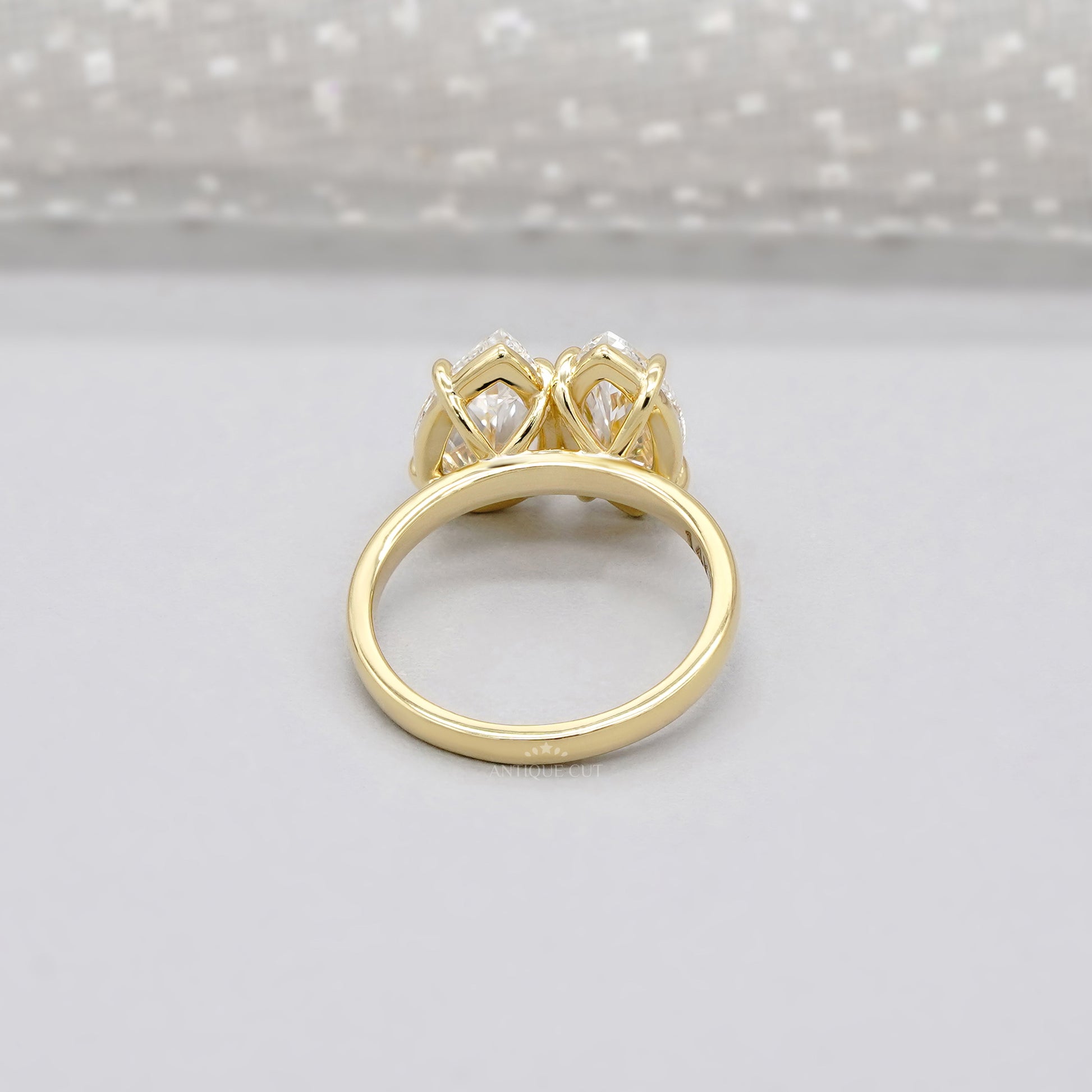 Pear & Marquise Toi et Moi Engagement Ring | 2.40tcw Lab-Grown Diamond Ring | 14k Yellow Gold | IGI Certified