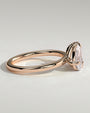 Rose :: luxury pear emerald lab diamond engagement ring rose gold sleek style