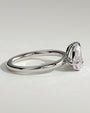 White :: elegant pear emerald lab grown diamond toi et moi ring white gold sleek style