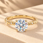 Common :: 1.10TCW Round Lab Grown Diamond Twist Shank Engagement Ring