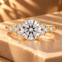 Common :: 1.15TCW Round Lab Grown Diamond Nature Inspired Engagement Ring