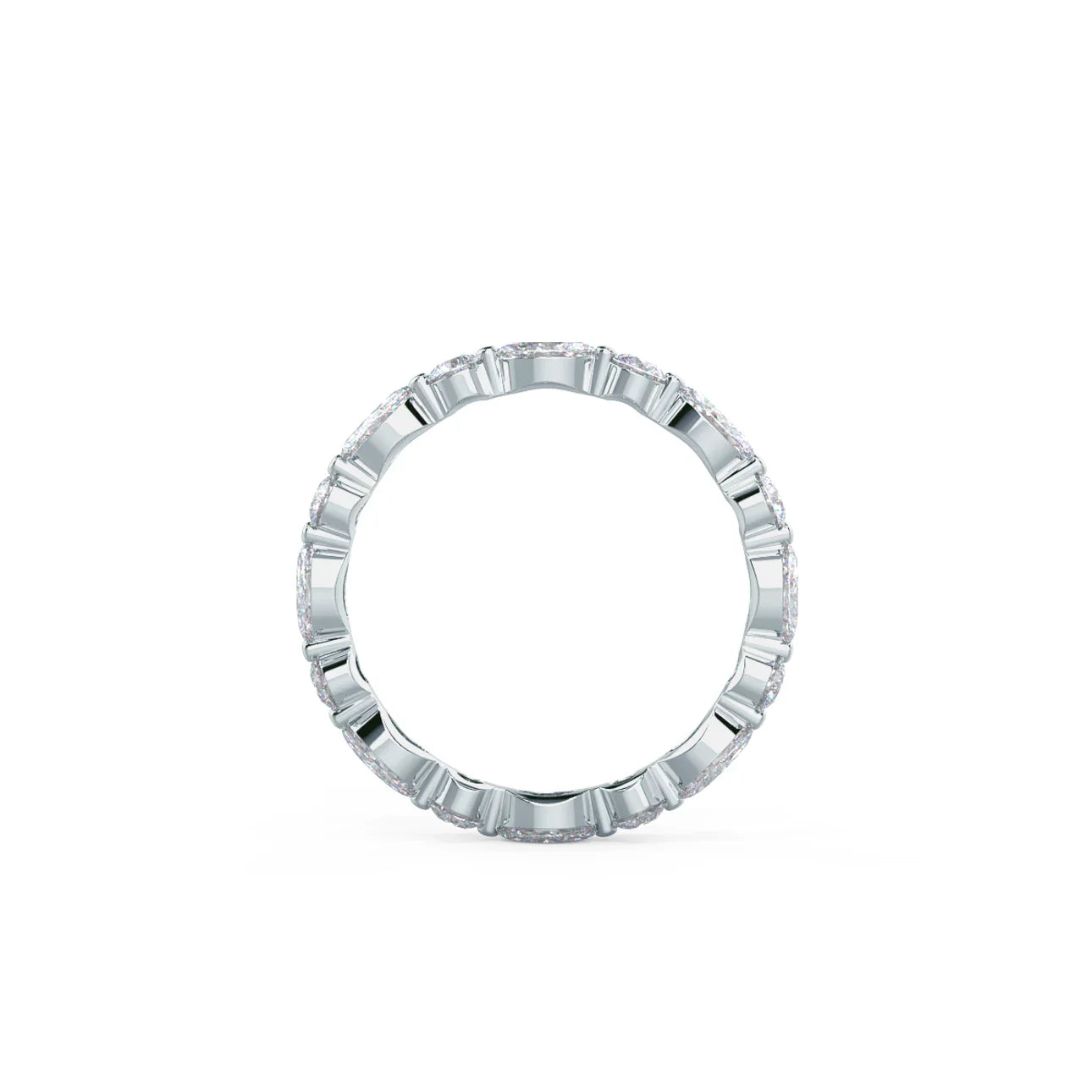 MARQUISE AND ROUND DIAMOND EAST-WEST ETERNITY BAND