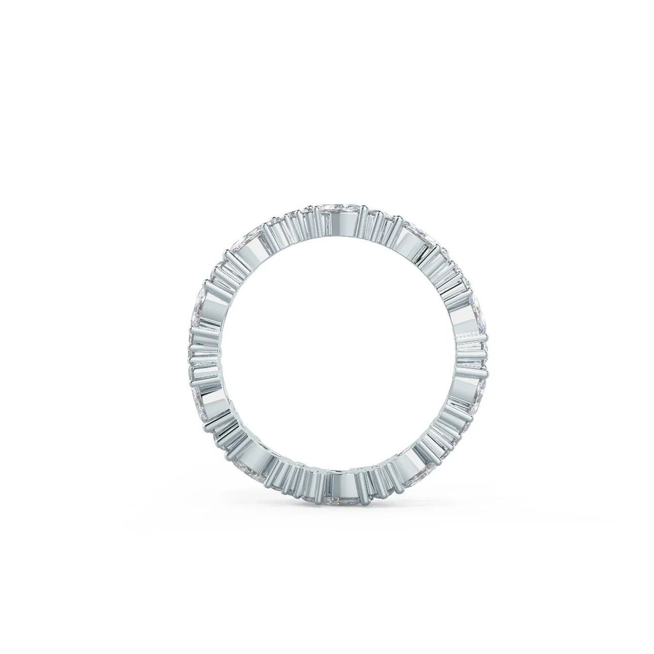 Marquise And Round Lab Grown Diamond Jessica Eternity Band , EF Color , VS Clarity , IGI Certificate