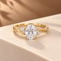Common :: 1.35TCW Oval Lab Grown Diamond Nature Inspired Engagement Ring