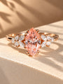 Common :: Unii Jewels 1.40TCW Fancy Vivid Pink Marquise lab grown diamond ring